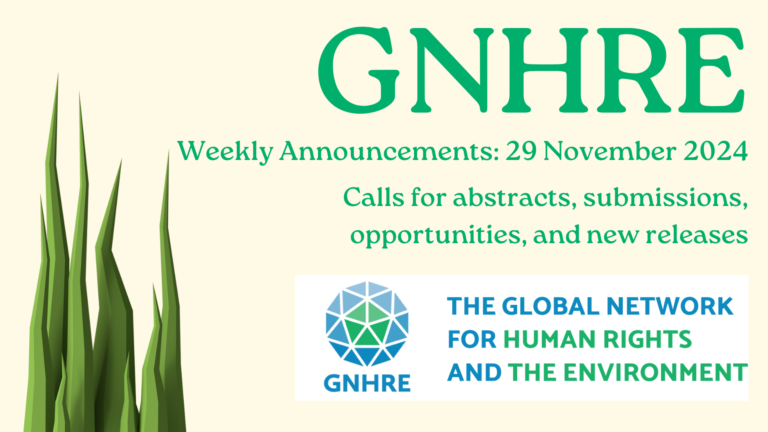 Announcements: 29 November 2024