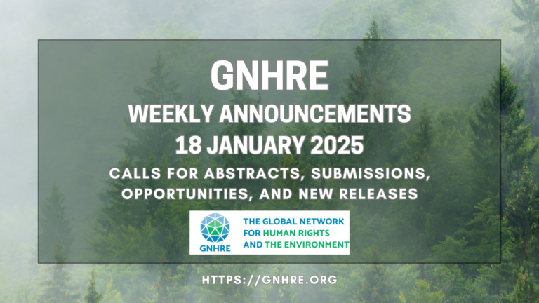Announcements: 18 January 2025